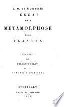 Essai sur la métamorphose des plantes