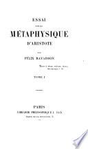 Essai sur la Métaphysique d'Aristote