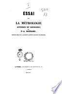 Essai sur la métrologie attique et romaine par P.A. Boudard