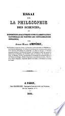 Essai sur la philosophie des sciences
