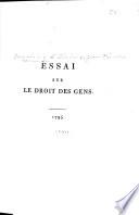 Essai sur le droit des gens