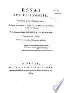 Essai sur le Sommeil, considéré physiologiquement