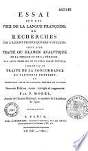 Essai sur les voix de la langue françoise, ou Recherches sur l'accent prosodique des voyelles