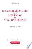 Essai sur l’équilibre de la convention de non-concurrence