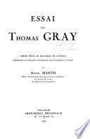 Essai sur Thomas Gray