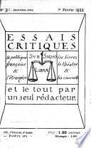 Essais critiques
