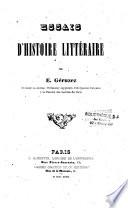 Essais d'histoire littéraire