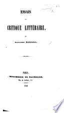 Essais de critique littéraire
