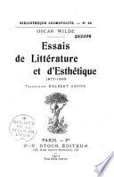 Essais de littérature et d'esthétique, 1877-1885