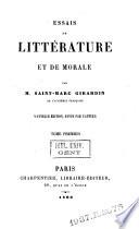 Essais de littérature et de morale