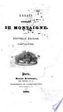 Essais de Michel de Montaigne