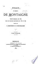 Essais de Michel de Montaigne