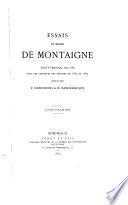 Essais de Michel de Montaigne