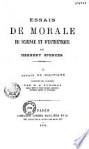 Essais de morale, de science et d'esthétique