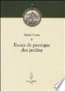 Essais de poetique des jardins
