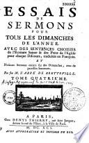 Essais de Sermons...