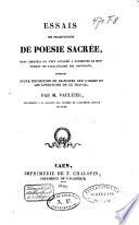 Essais de traduction de poeśie sacree, sacrʿee, dans lesquels on s'est attaché à conserver le mouvement de parallelsime des originaux