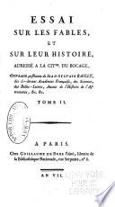Essais sur les Fables et sur leur Histoire