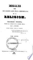 Essais sur les sujets les plus importans de la religion