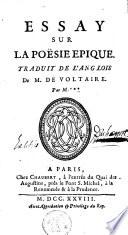 Essay sur la poësie épique
