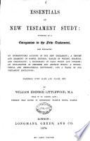 Essentials of New Testament Study: Intended as a Companion to the New Testament ...