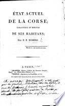 État actuel de la Corse; caractère et mœurs de ses habitans. MS. note