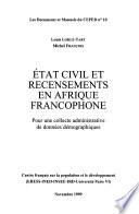 Etat civil et recensements en Afrique francophone