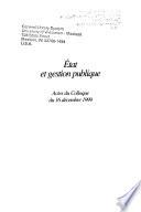 Etat et gestion publique