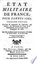 Etat militaire de France, pour l'année 1758 [-1793]... Par MM. de Montandre-Lonchamps..., & de Roussel