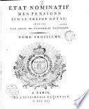 Etat nominatif des pensions sur le trésor royal... par ordre de l'assemblée nationale