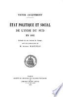 État politique et social de l'Inde du Sud en 1832