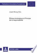 Éthique écologique et principe de la responsabilité