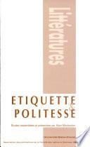 Etiquette et politesse