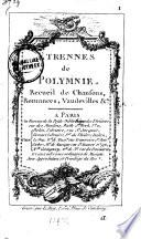 Etrennes de Polymnie. Recueil de Chansons, Romances, Vaudevilles etc. (Gesang.)