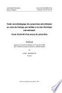 Etude microbiologique des projections microbiennes au cours du fraisage par turbine et au tour électrique conventionnel