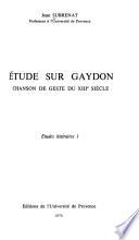 Étude sur Gaydon