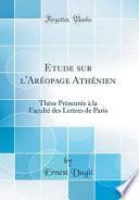 Etude Sur L'Aréopage Athénien