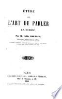 Étude sur l'art de parler en public