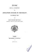 Etude sur la condition des populations rurales du Roussillon au moyen âge