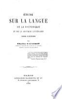Étude sur la langue de la rhétorique et de la critique littéraire dans Cicéron