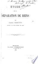 Étude sur la séparation de biens