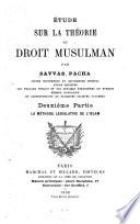Étude sur la théorie du droit musulman