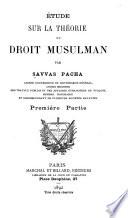 Etude sur la Theorie du droit musulman