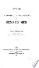 Étude sur le contrat d'engagement des gens de mer