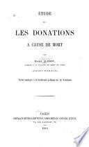 Étude sur les donations à cause de mort