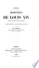 Étude sur les Mémoires de Louis XIV pour l'instruction du dauphin