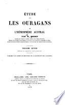 Etude sur les ouragans de l'hémisphère austral