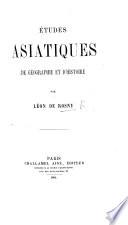 Études asiatiques de Géographie et d'Histoire