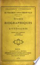 Études biographiques et littéraires