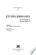 Etudes birmanes